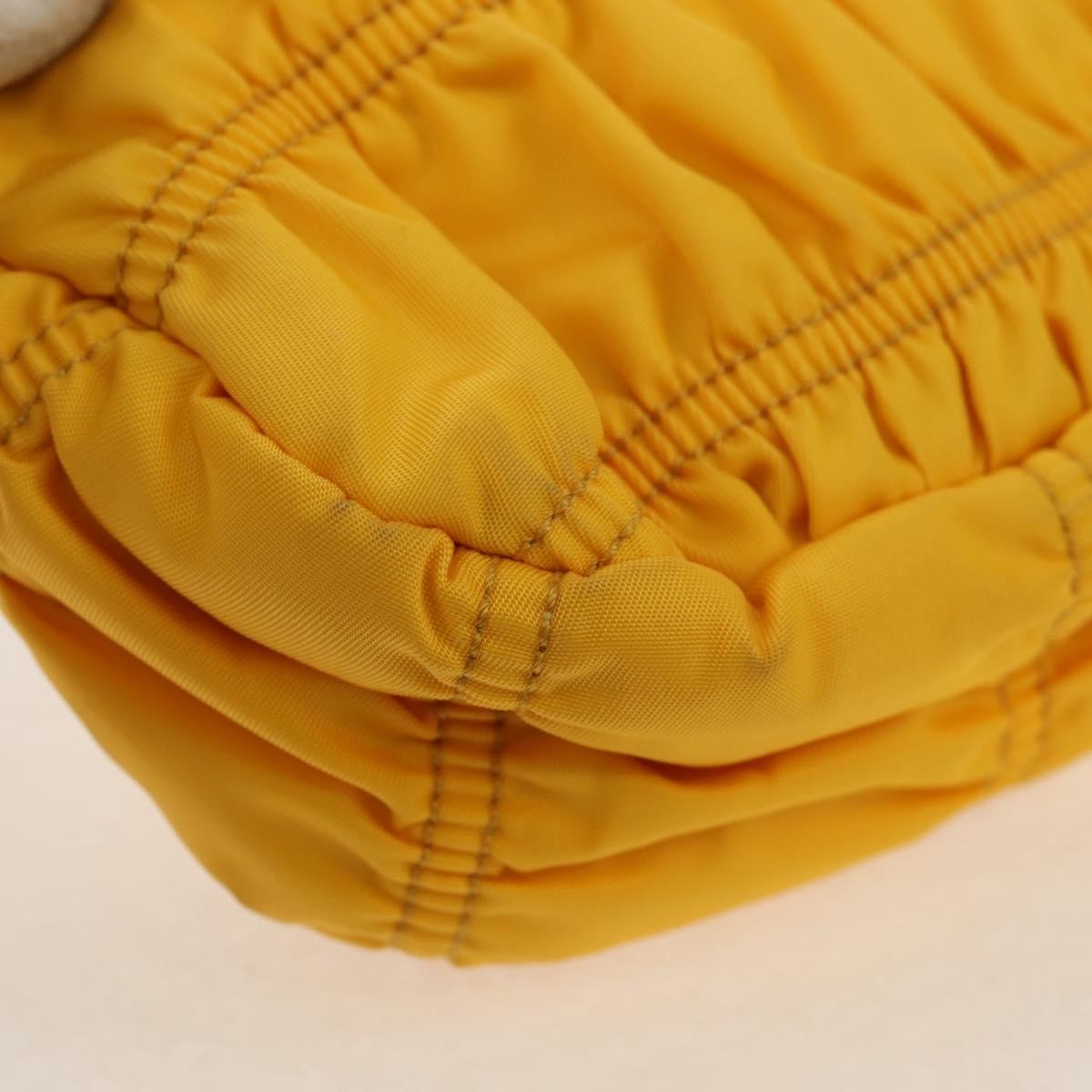 Prada Pochette Tessuto Gaufre, YELLOW, NYLON, Clutche & pouche