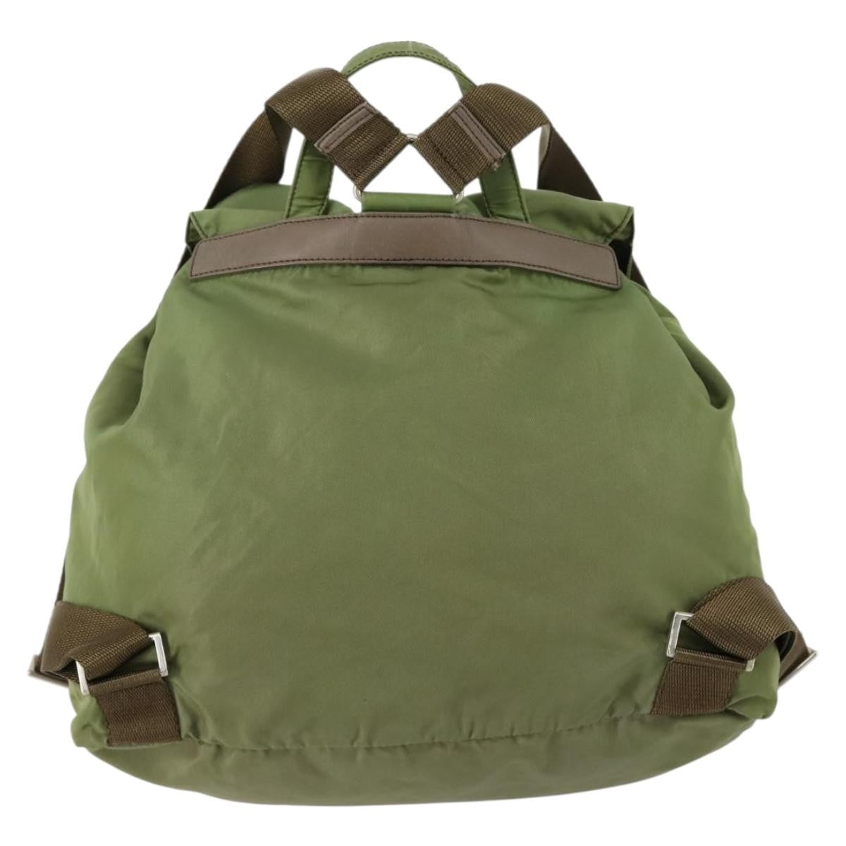Prada Double Front Pocket Backpack Tessuto, KHAKI, NYLON, Backpack
