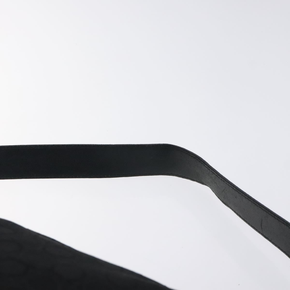 Salvatore Ferragamo Gancini Shoulder Bag Canvas, BLACK, CANVAS, Shoulder bag