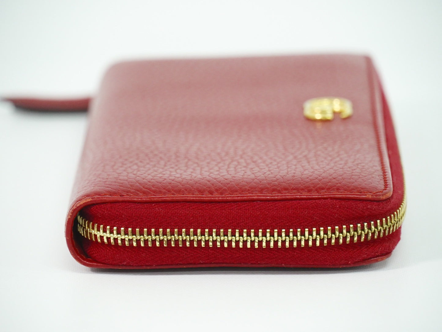 Gucci GG Marmont Zip Around Wallet Leather, RED, LEATHER, Wallets