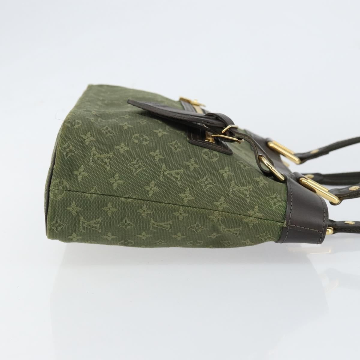 Louis Vuitton Lucille Handbag Mini Lin, KHAKI, CANVAS, Handbag