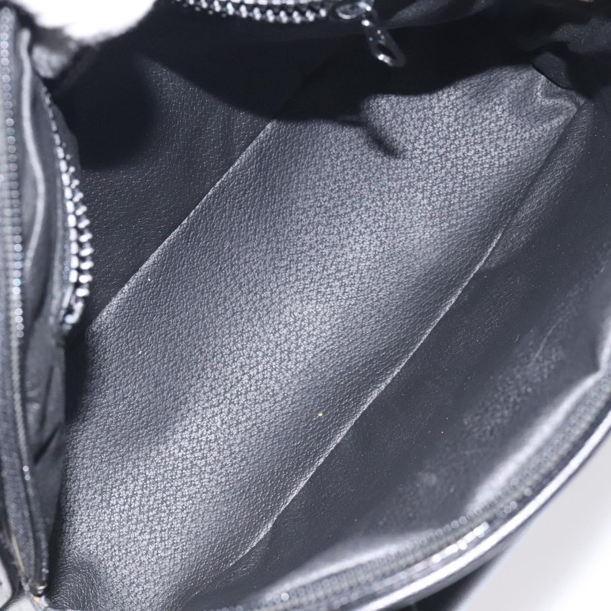 Celine Circle Logo Handbag Leather, BLACK, LEATHER, Handbag