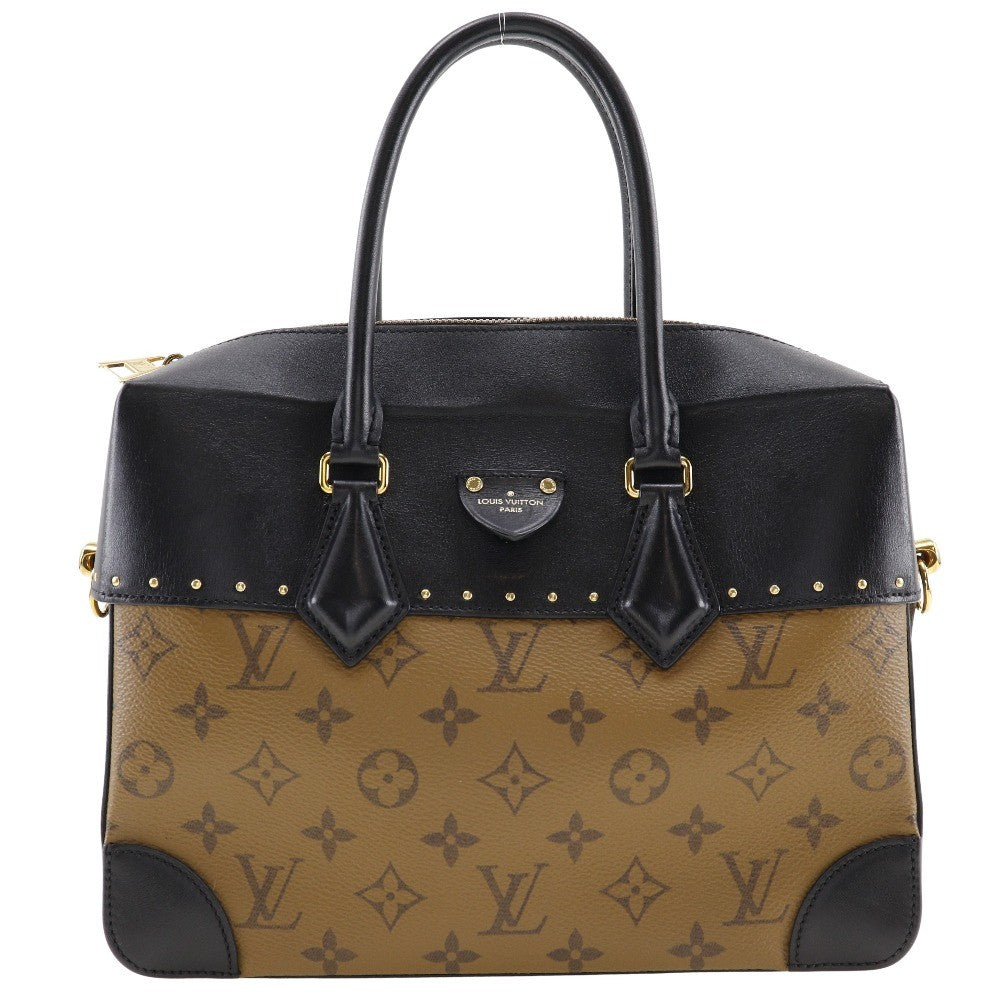 Louis Vuitton City Malle Handbag Reverse Monogram Canvas and Leather, BROWN, CANVAS, Handbag