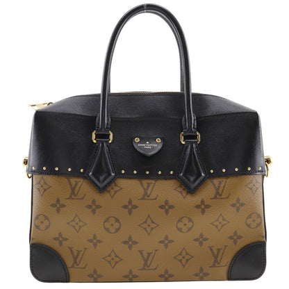 Louis Vuitton City Malle Handbag Reverse Monogram Canvas and Leather, BROWN, CANVAS, Handbag