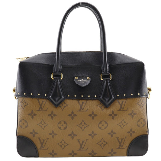Louis Vuitton City Malle Handbag Reverse Monogram Canvas and Leather, BROWN, CANVAS, Handbag