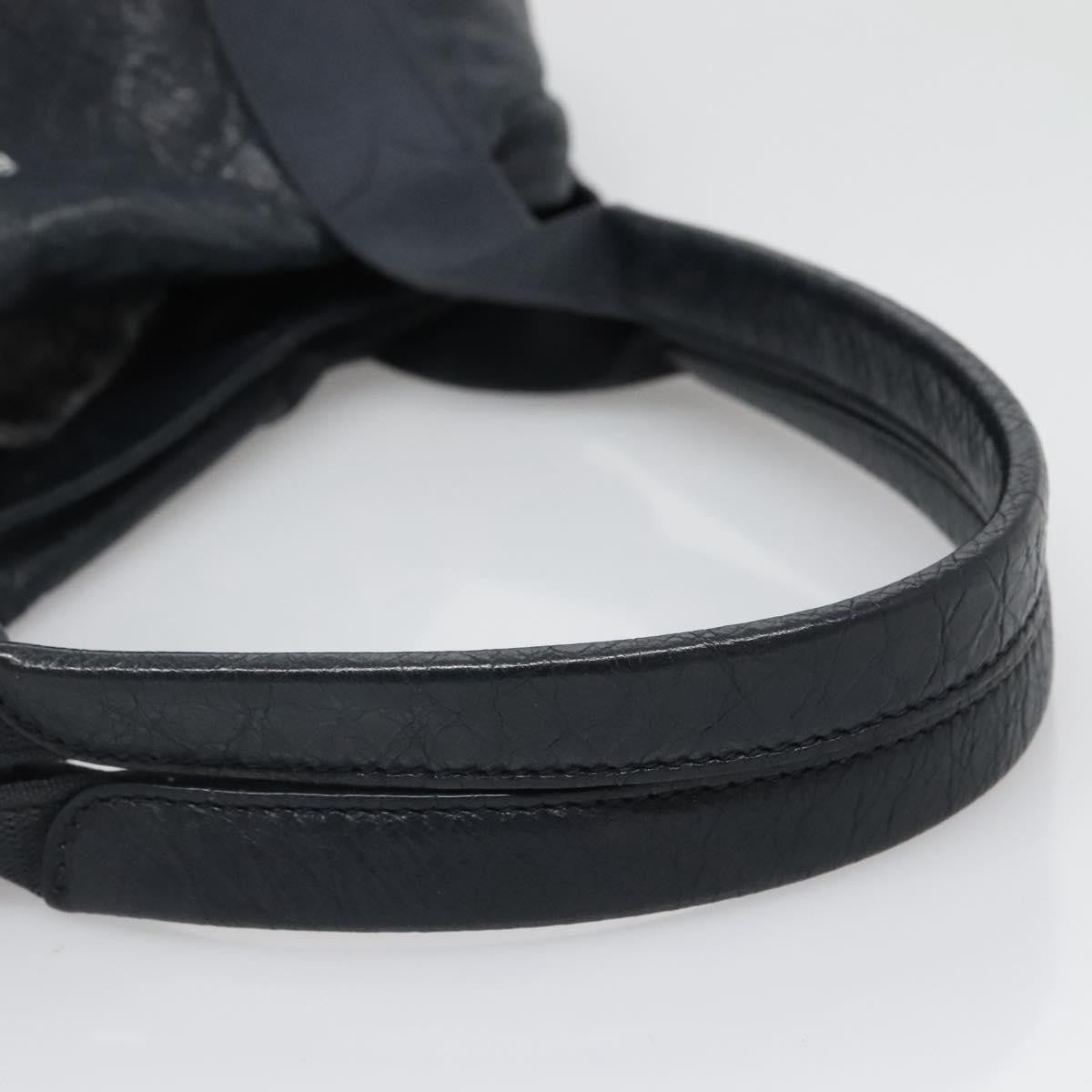 Balenciaga Navy Cabas Leather, BLACK, LEATHER, Tote bag