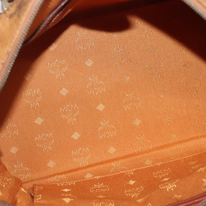 MCM Visetos Handbag Canvas and Leather, BROWN, PVC, Handbag