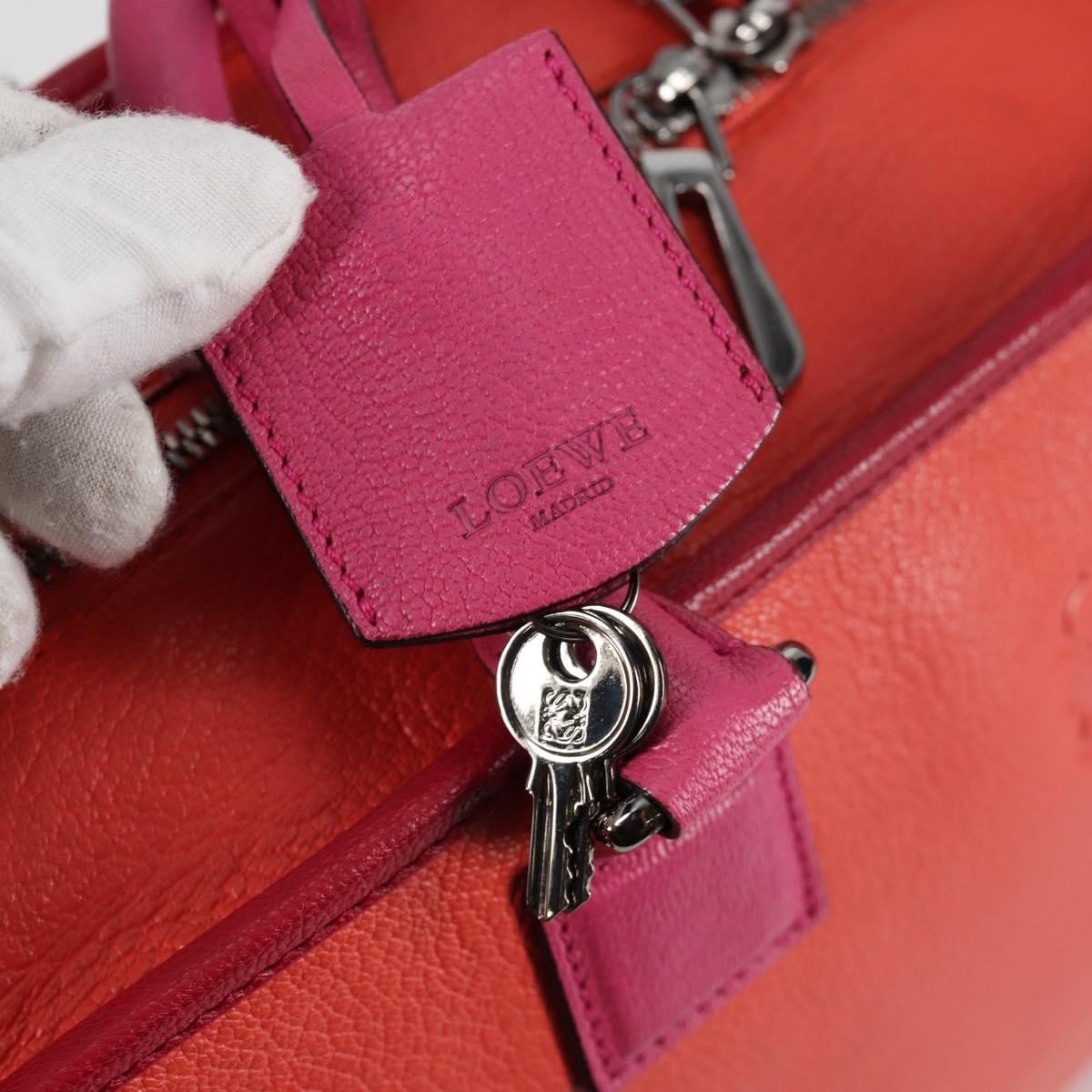 Loewe Amazona Bag Leather, ORANGE, LEATHER, Handbag