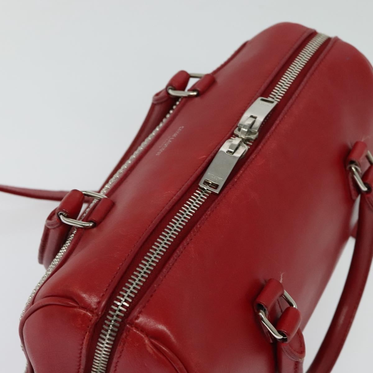 Saint Laurent Classic Baby Duffle Bag Leather, RED, LEATHER, Travel bag