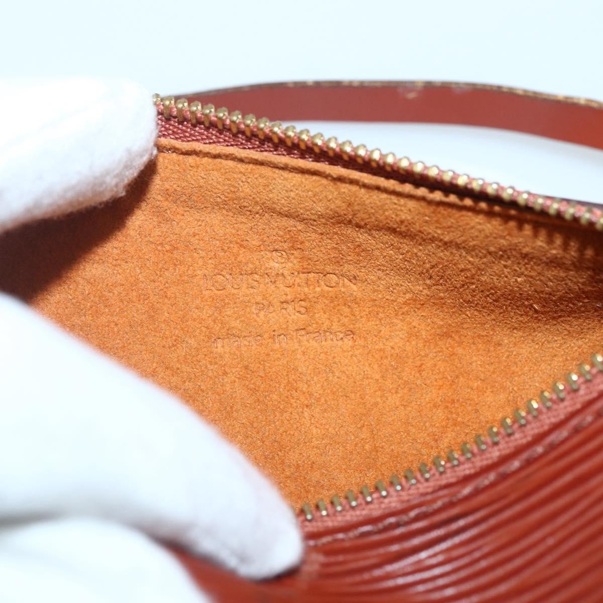 Louis Vuitton Soufflot Pochette Epi Leather, BROWN, LEATHER, Clutche & pouche