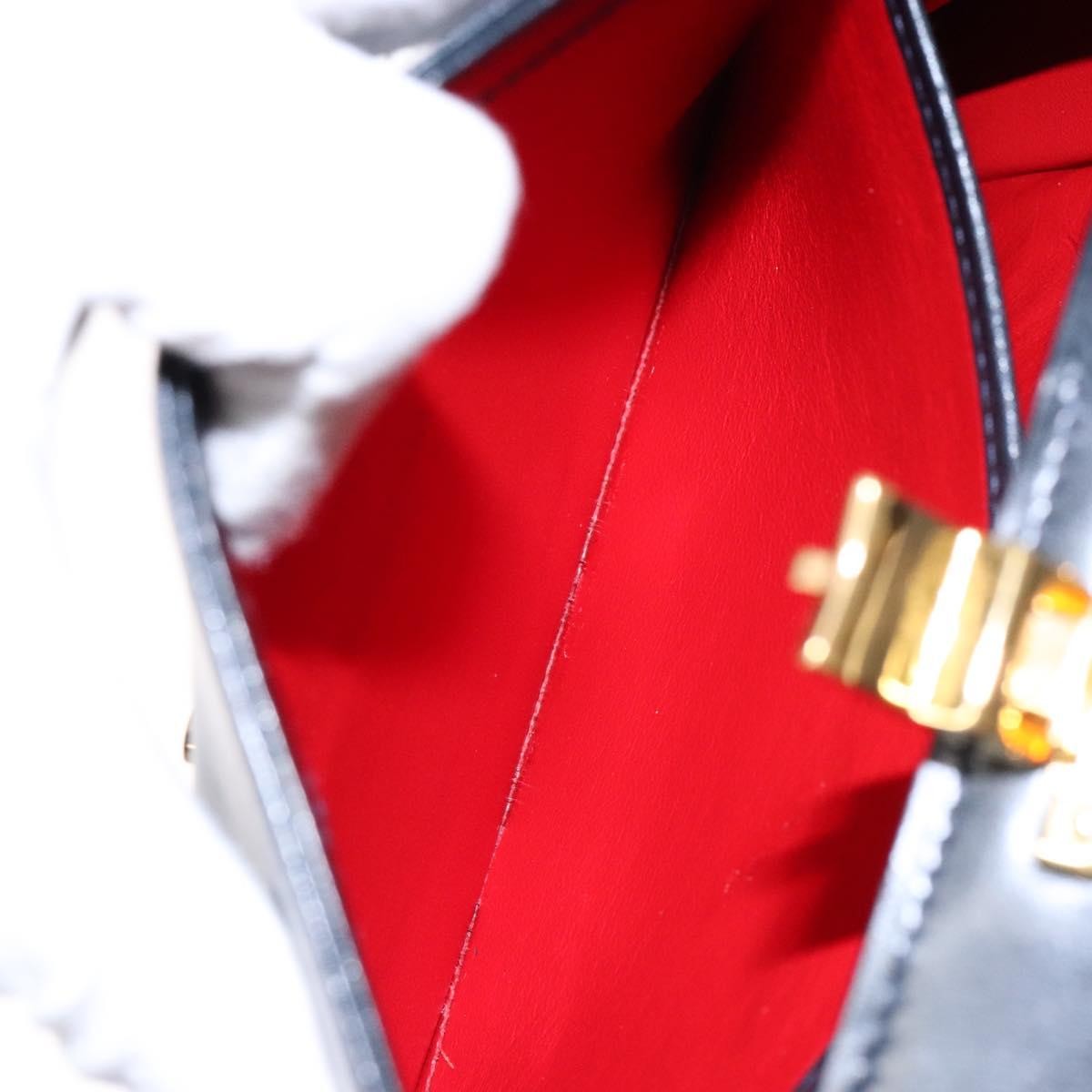 Gucci Lady Lock Leather, NAVY, LEATHER, Handbag