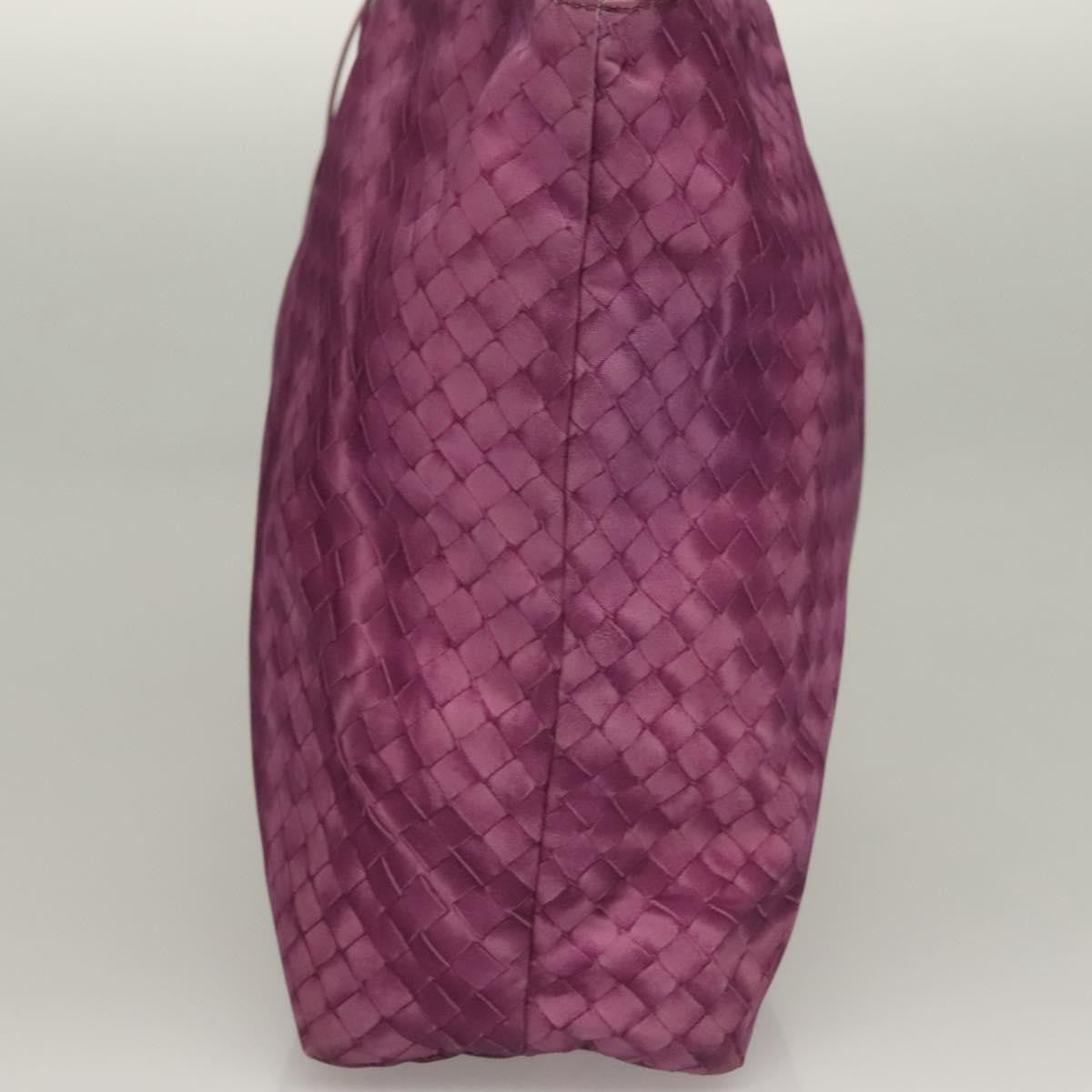 Bottega Veneta Intrecciolusion Tote Printed Nylon, PURPLE, NYLON, Tote bag