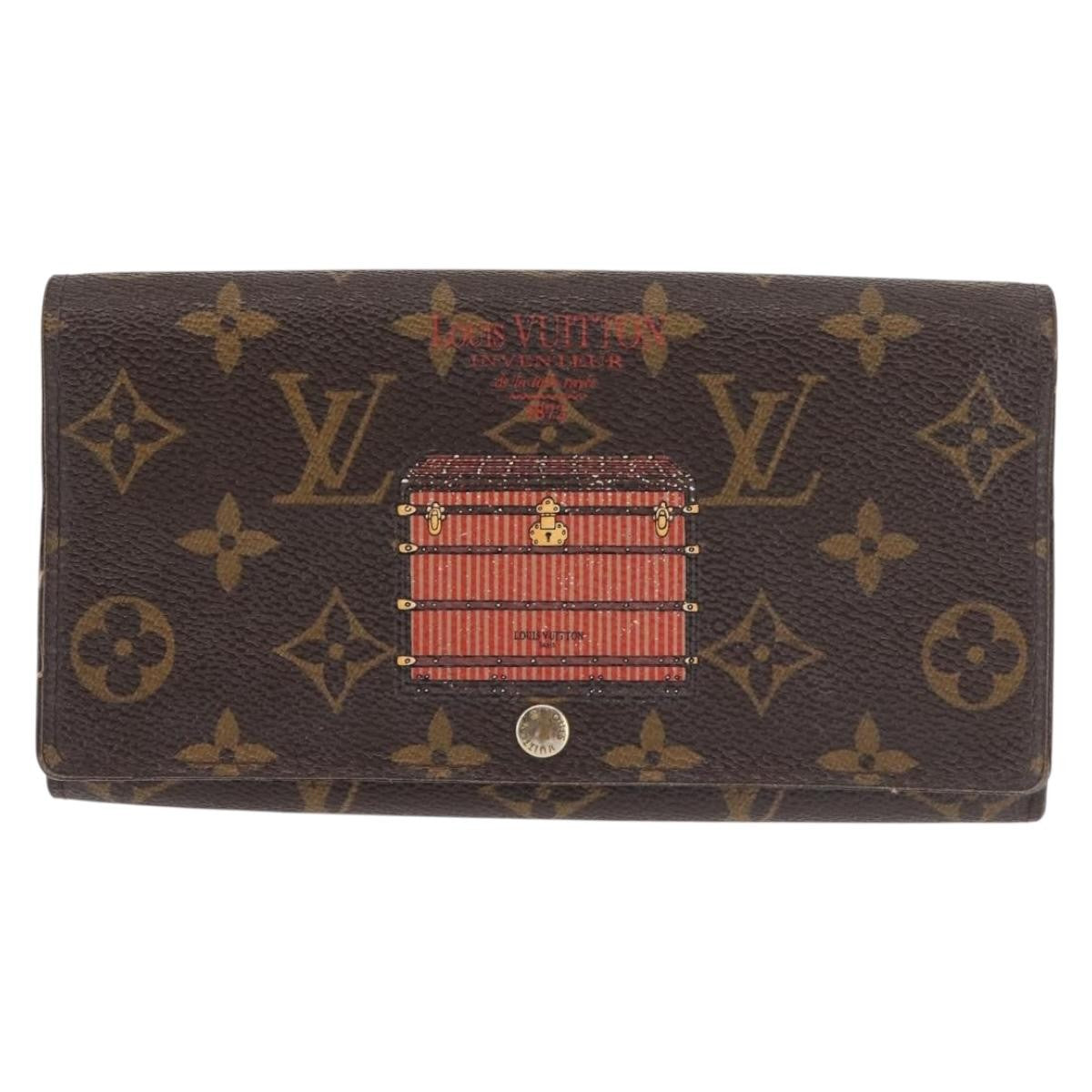 Louis Vuitton Vintage Sarah Wallet Monogram Canvas, BROWN, CANVAS, Wallets