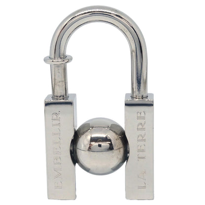 Hermes LHomme Peut Embellir La Terre Cadena Lock Charm Metal, SILVER, SILVER_PLATED, Charms and Keychains