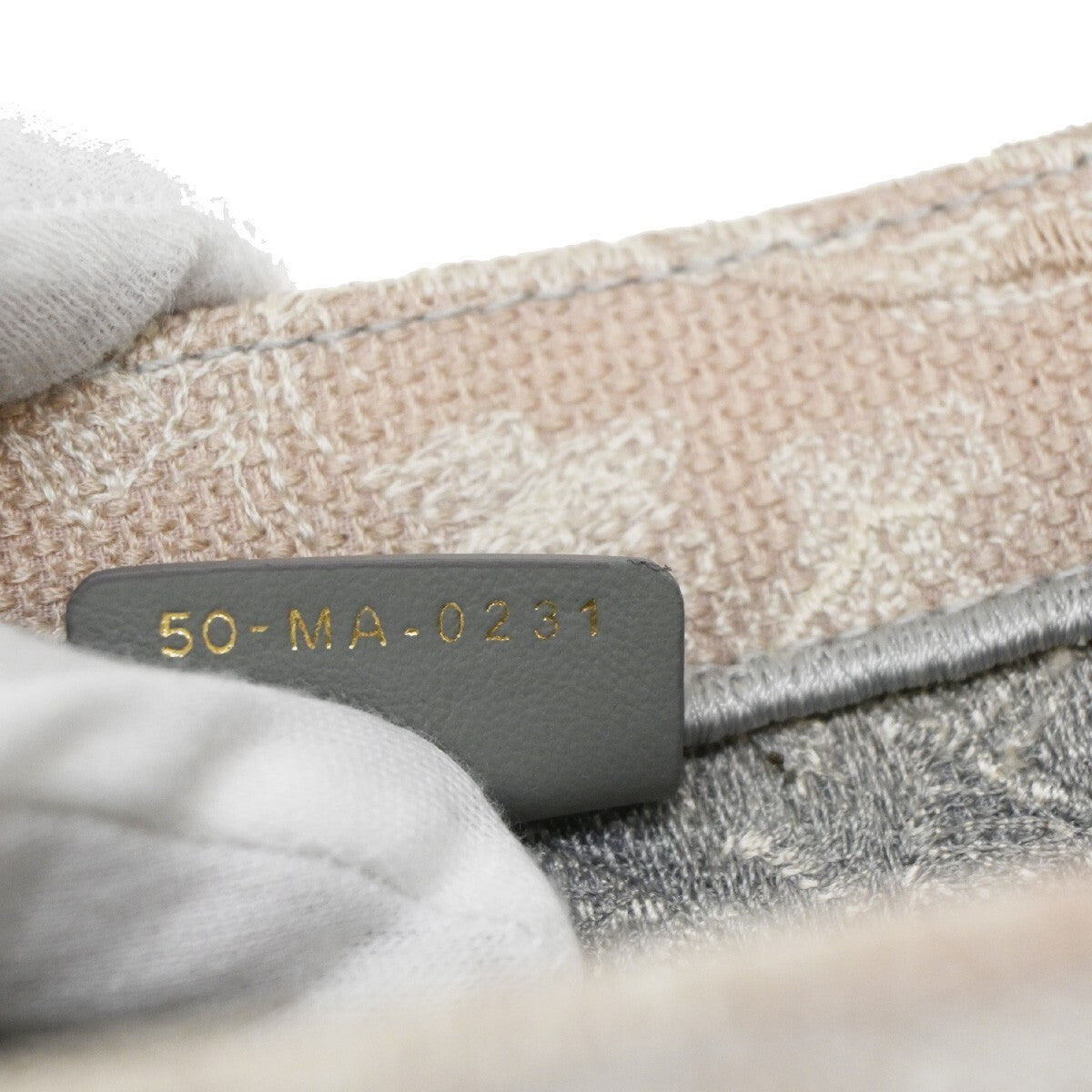 Christian Dior Book Tote Embroidered Canvas, GRAY, CANVAS, Tote bag