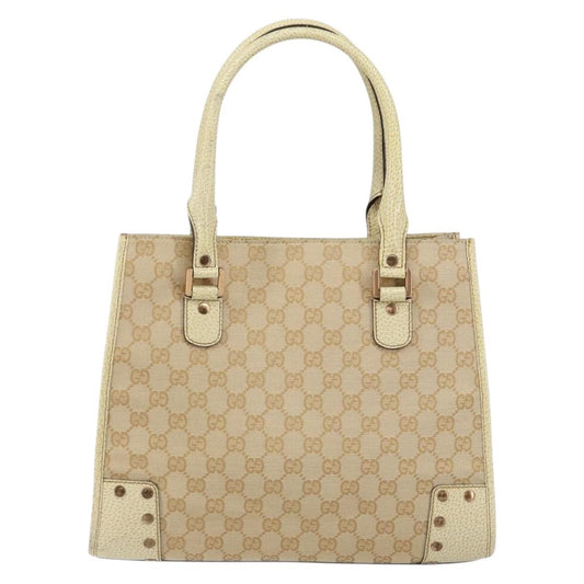 Gucci Open Tote GG Canvas, BEIGE, CANVAS, Tote bag
