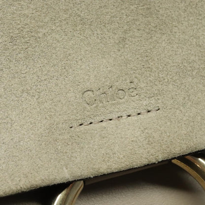 Chloe Faye Shoulder Bag Leather and Suede, GRAY, SUEDE, Shoulder bag