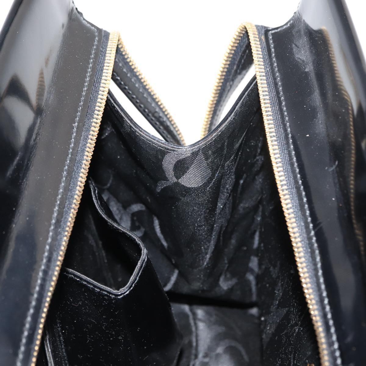 Salvatore Ferragamo Gancini Tote Patent leather, BLACK, PATENT_LEATHER, Tote bag