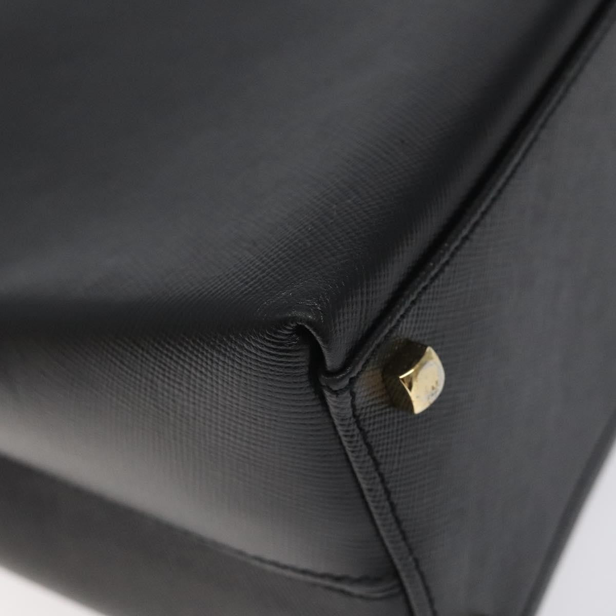 Salvatore Ferragamo Gancini Convertible Top Handle Bag Leather, BLACK, LEATHER, Handbag