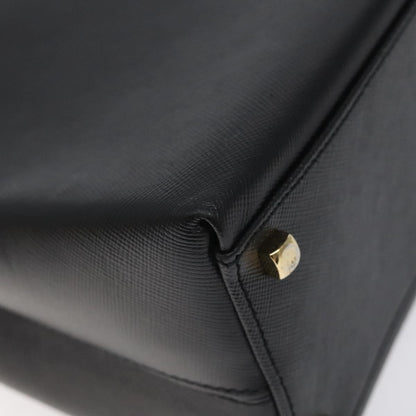 Salvatore Ferragamo Gancini Convertible Top Handle Bag Leather, BLACK, LEATHER, Handbag