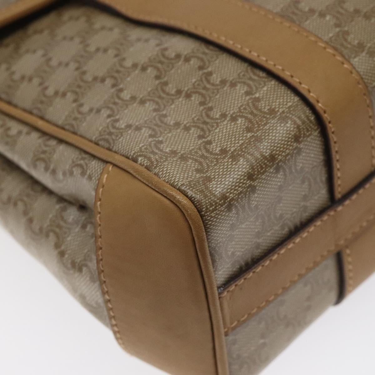 Celine Vintage Macadam Handbag Canvas, BEIGE, CANVAS, Handbag