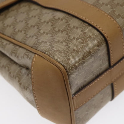 Celine Vintage Macadam Handbag Canvas, BEIGE, CANVAS, Handbag