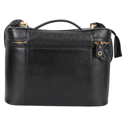 Chanel Vintage Timeless Vanity Case Caviar, BLACK, LEATHER, Toiletry Case