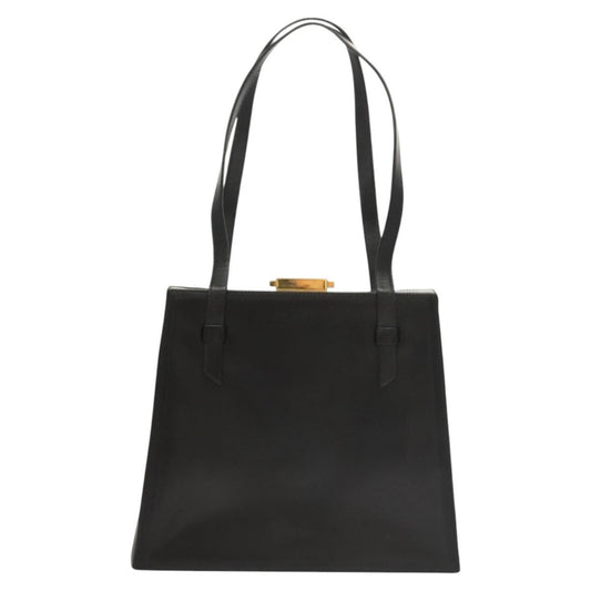 Celine Shoulder Bag Leather, BLACK, LEATHER, Shoulder bag