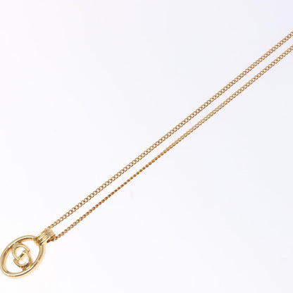 Christian Dior CD Pendant Necklace Gold-plated, GOLD, METAL, Necklace