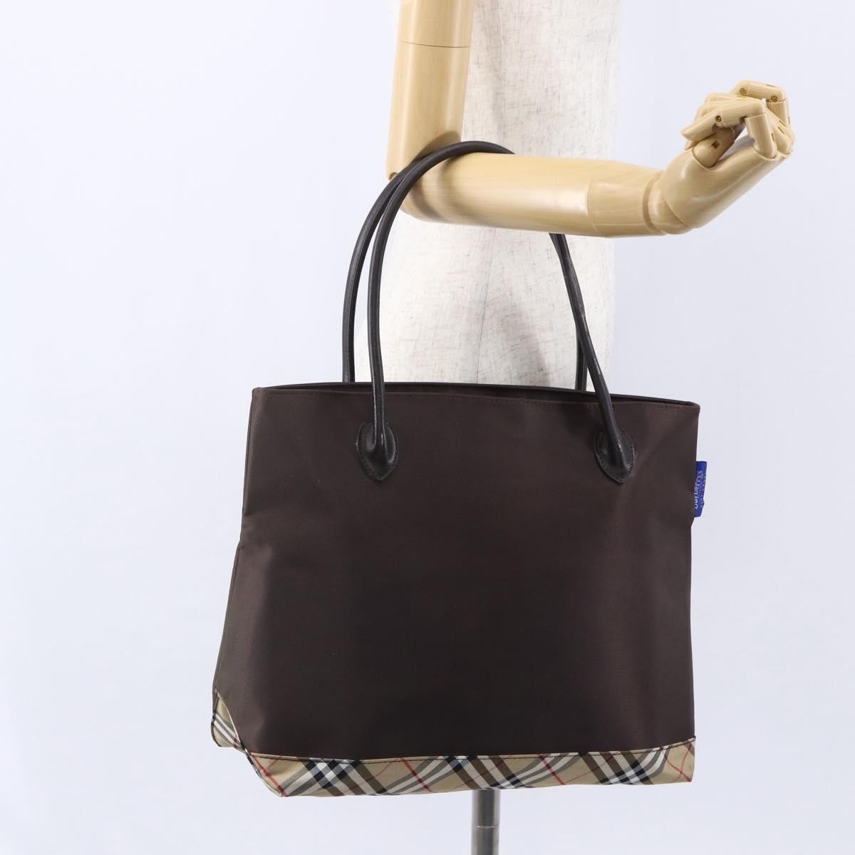 Burberry Blue Label Tote Bag Nylon, BROWN, NYLON, Tote bag