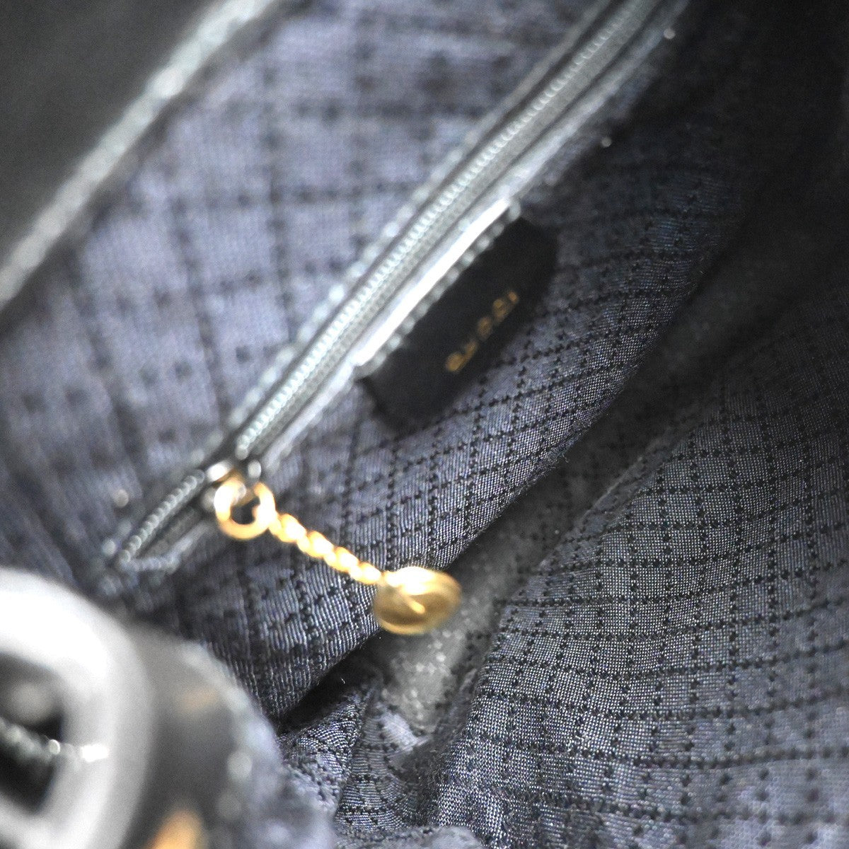 Gucci Vintage Bamboo Backpack Leather, BLACK, LEATHER, Backpack