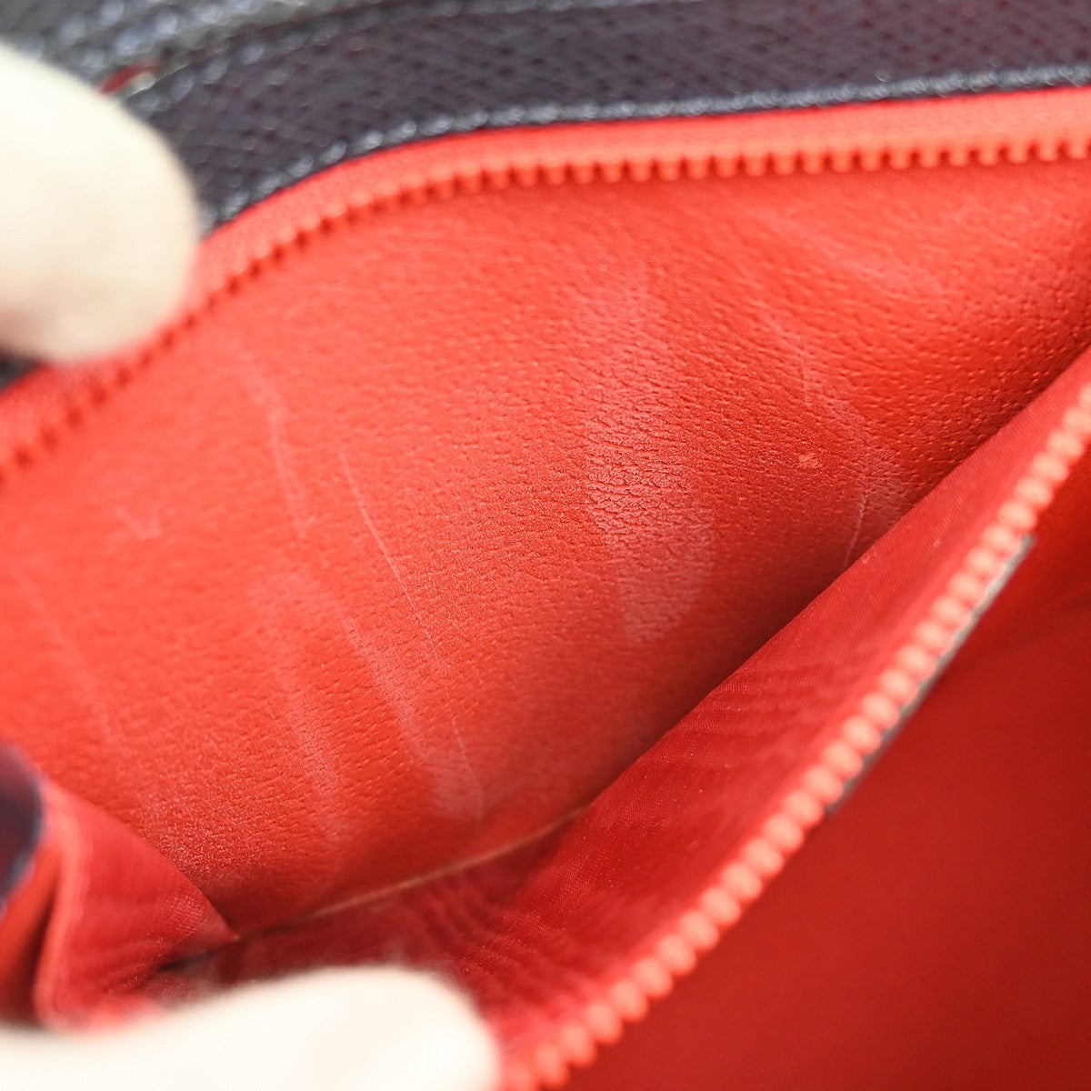 Celine Vintage turn lock shoulder bag Leather, NAVY, LEATHER, Handbag