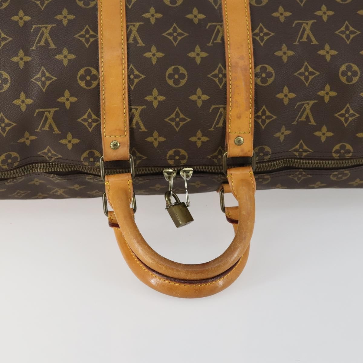 Louis Vuitton Keepall Bag Monogram Canvas, BROWN, CANVAS, Travel bag