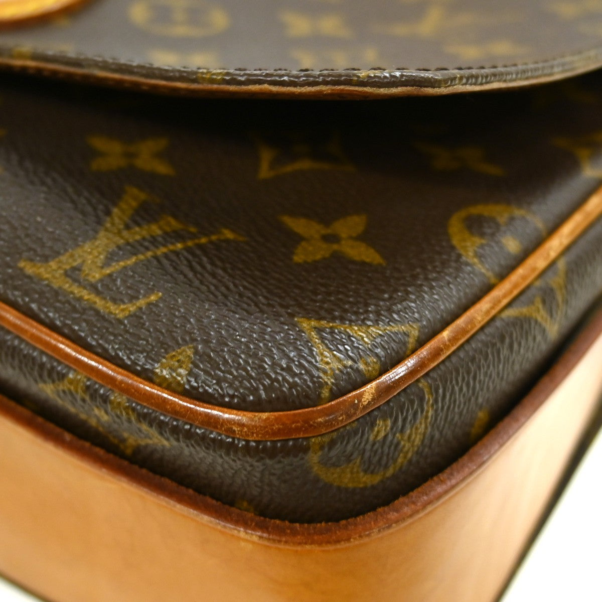 Louis Vuitton Cartouchiere Handbag Monogram Canvas, Brown, Canvas, Shoulder Bag