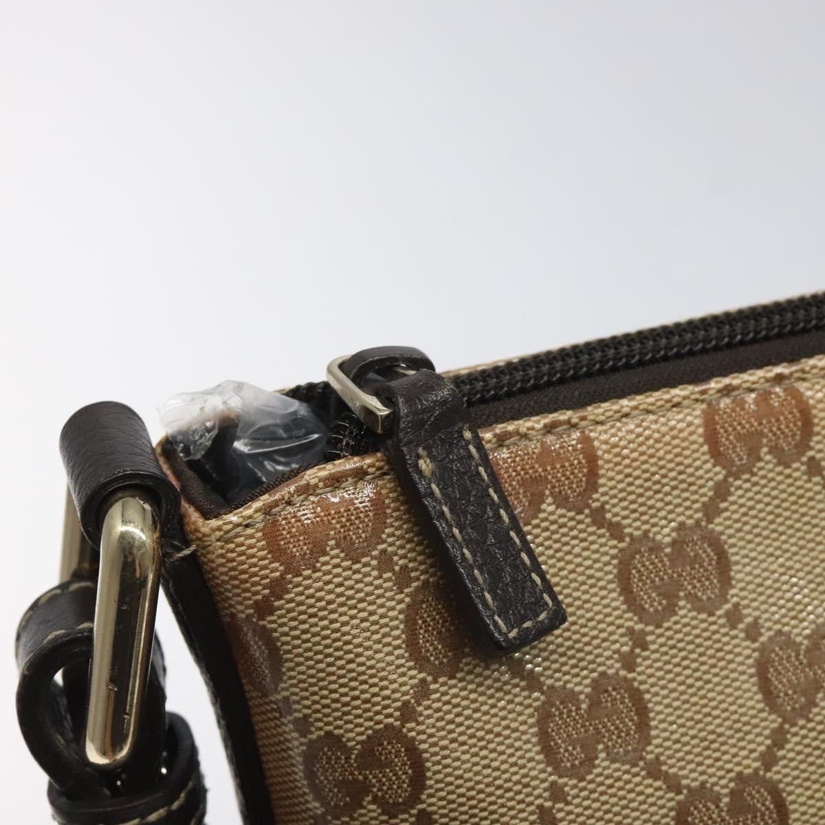 Gucci Flap Messenger Bag (Outlet) GG Coated Canvas, BEIGE, CANVAS, Shoulder bag