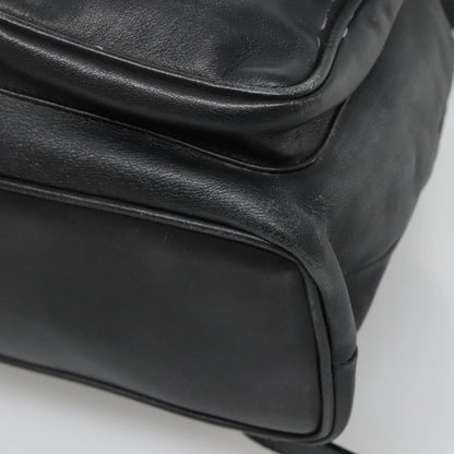 Gucci Vintage Bamboo Backpack Leather, BLACK, LEATHER, Backpack