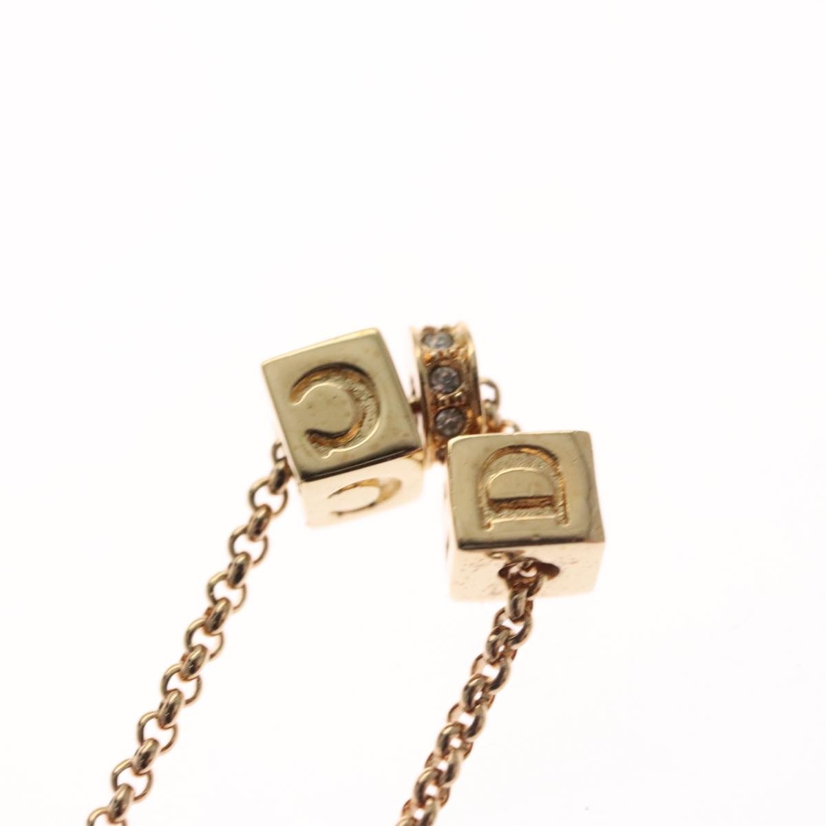 Christian Dior CD Pendant Necklace Metal, GOLD, METAL, Necklace