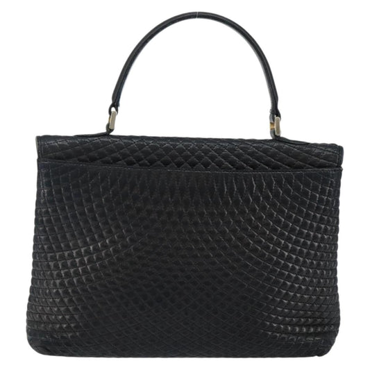 Bally Vintage Handbag Quilted Leather, BLACK, LEATHER, Handbag