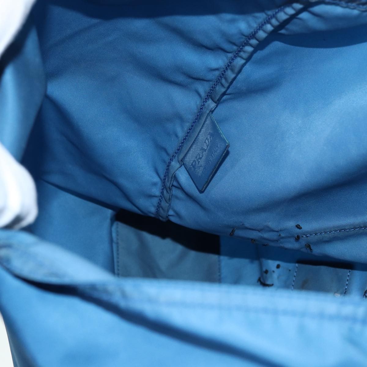 Prada Robot Open Tote Tessuto, BLUE, NYLON, Tote bag