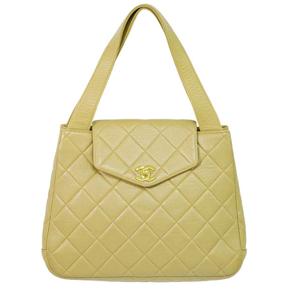 Chanel Vintage Tote Leather, BEIGE, LEATHER, Tote bag