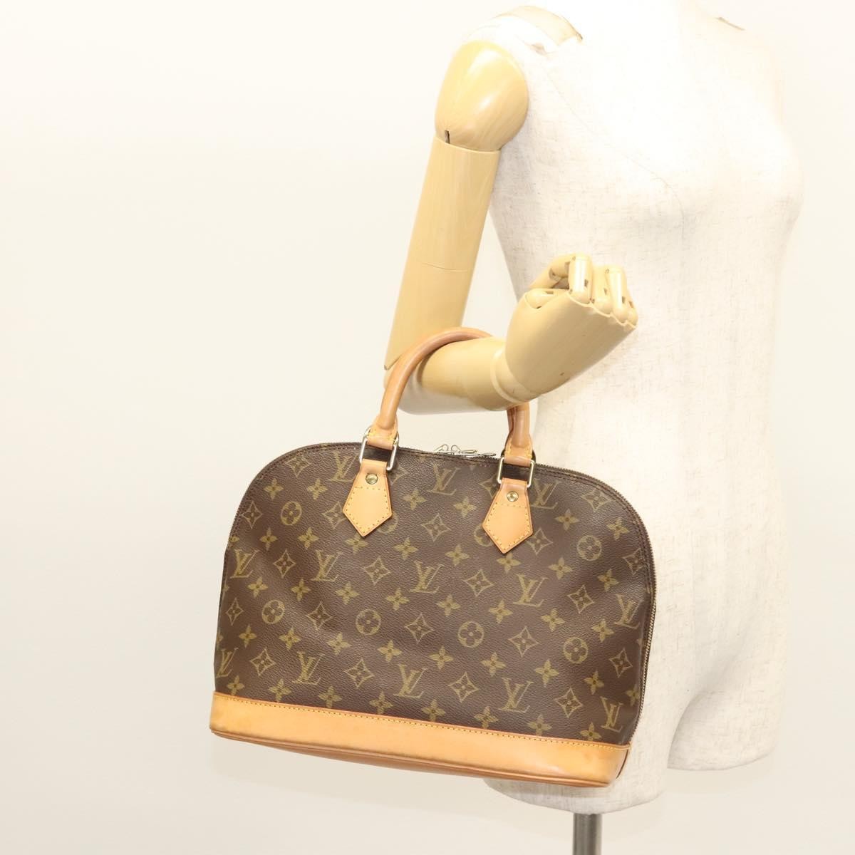 Louis Vuitton Alma Handbag Monogram Canvas, BROWN, CANVAS, Handbag