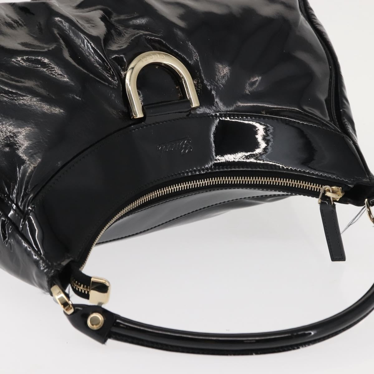 Gucci D Ring Hobo Patent, BLACK, PATENT_LEATHER, Shoulder bag