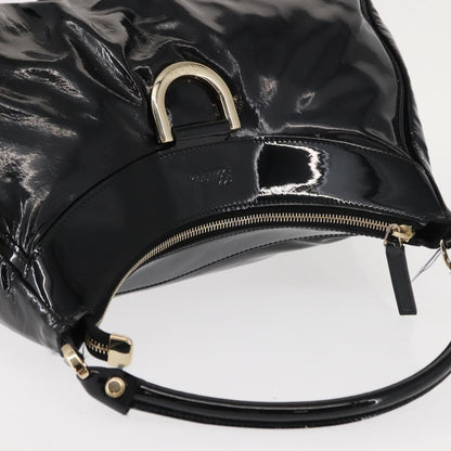 Gucci D Ring Hobo Patent, BLACK, PATENT_LEATHER, Shoulder bag