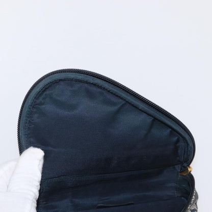 Christian Dior Saddle Zip Pouch Diorissimo Canvas, NAVY, CANVAS, Clutche & pouche