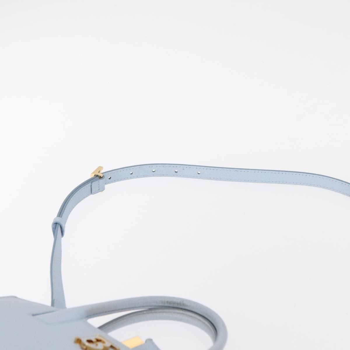 Burberry Frances Tote Leather, BLUE, LEATHER, Handbag