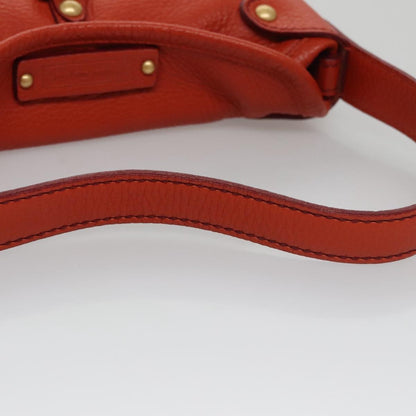 Salvatore Ferragamo Gancini handbag Leather, ORANGE, LEATHER, Handbag
