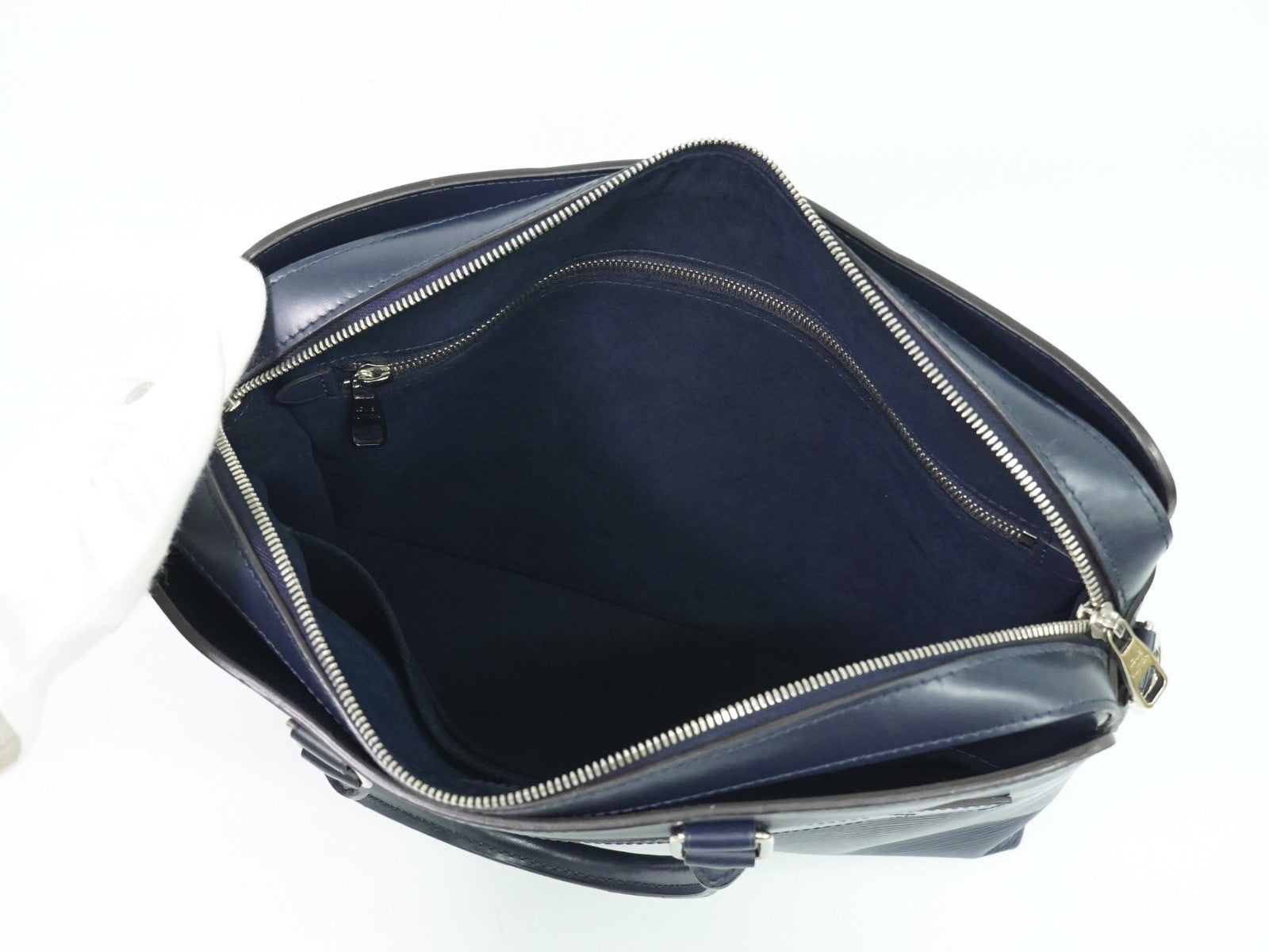 Louis Vuitton Brooks Briefcase Epi Leather, NAVY, LEATHER, Briefcase