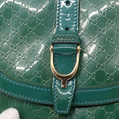 Gucci Vintage Flap Shoulder Bag Patent Leather, TURQUOISE, PATENT_LEATHER, Shoulder bag