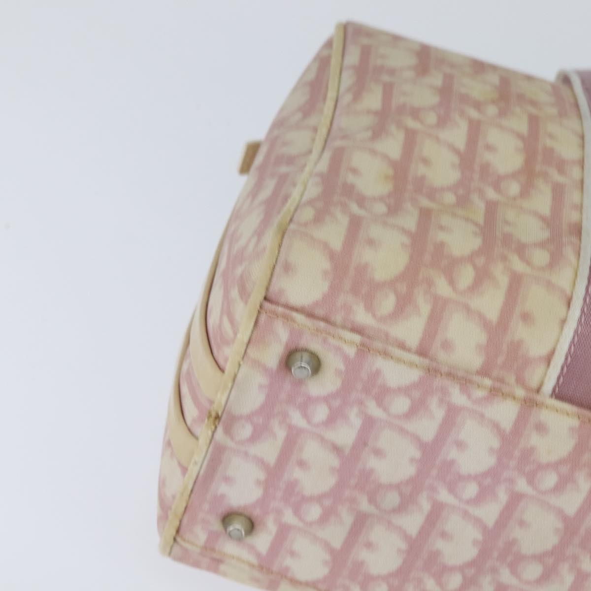 Christian Dior Vintage Trotter Boston Bag Diorissimo Coated Canvas, PINK, PVC, Handbag