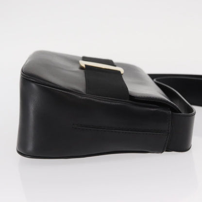 Salvatore Ferragamo Vala Shoulder Bag Leather, BLACK, LEATHER, Shoulder bag